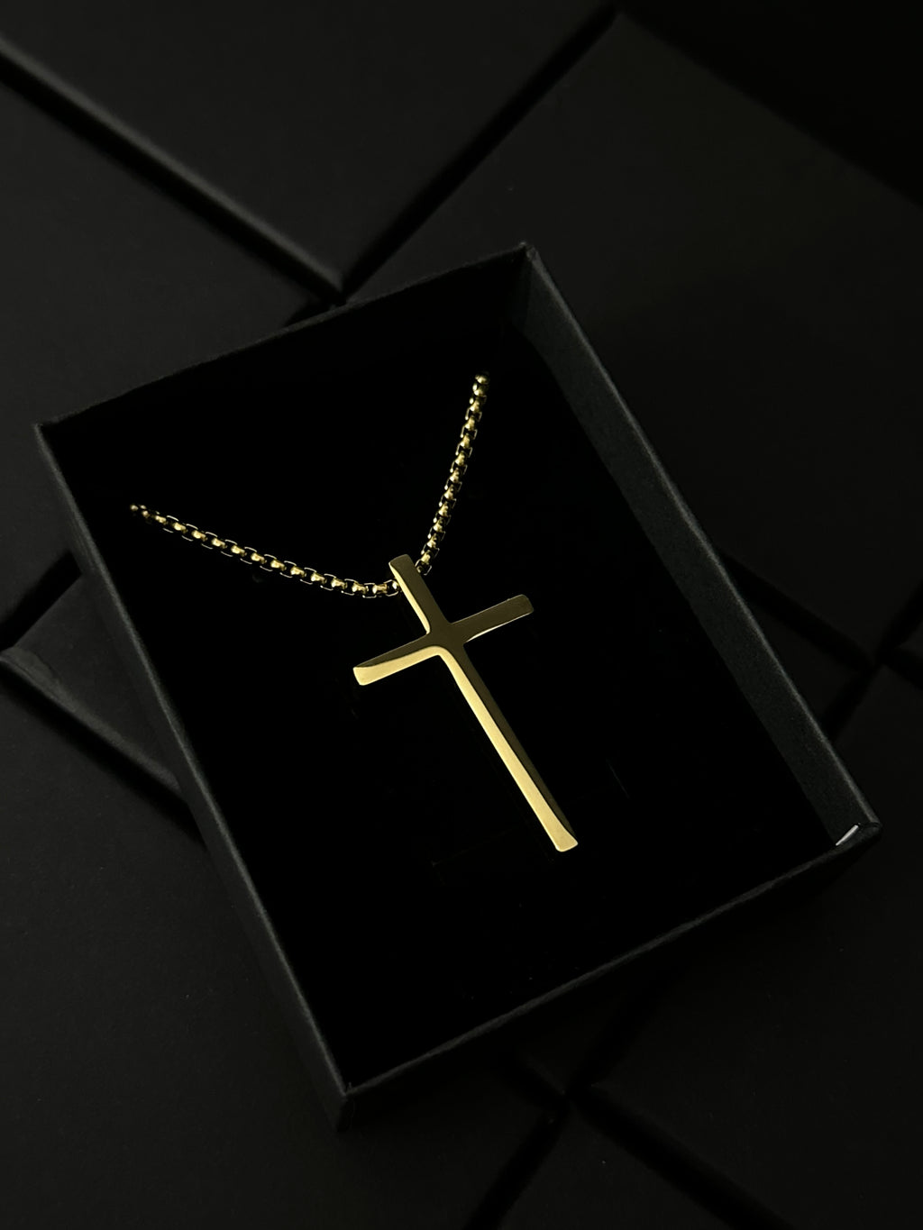Gold Cross Chain and Pendant