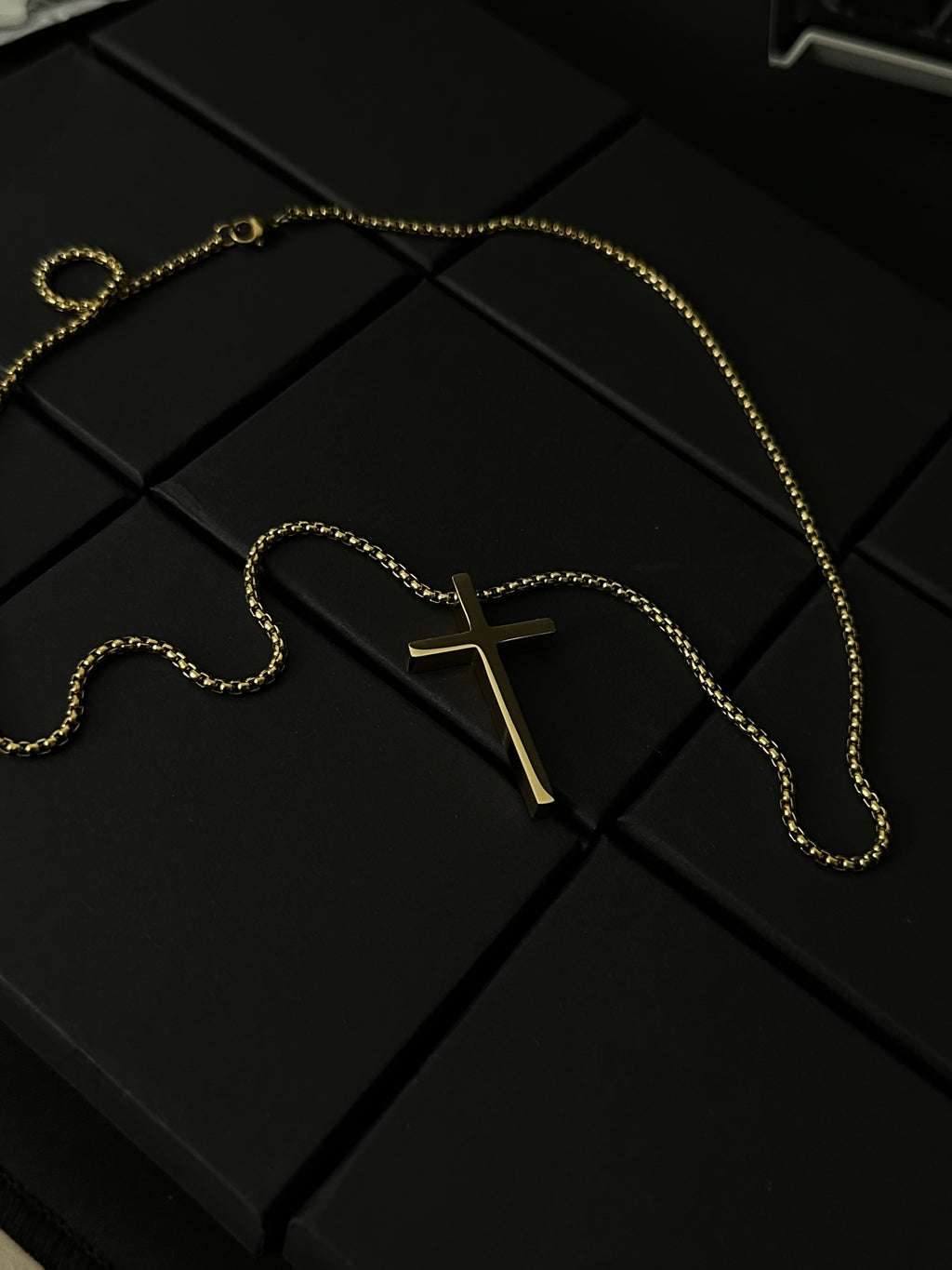 Gold Cross Chain and Pendant