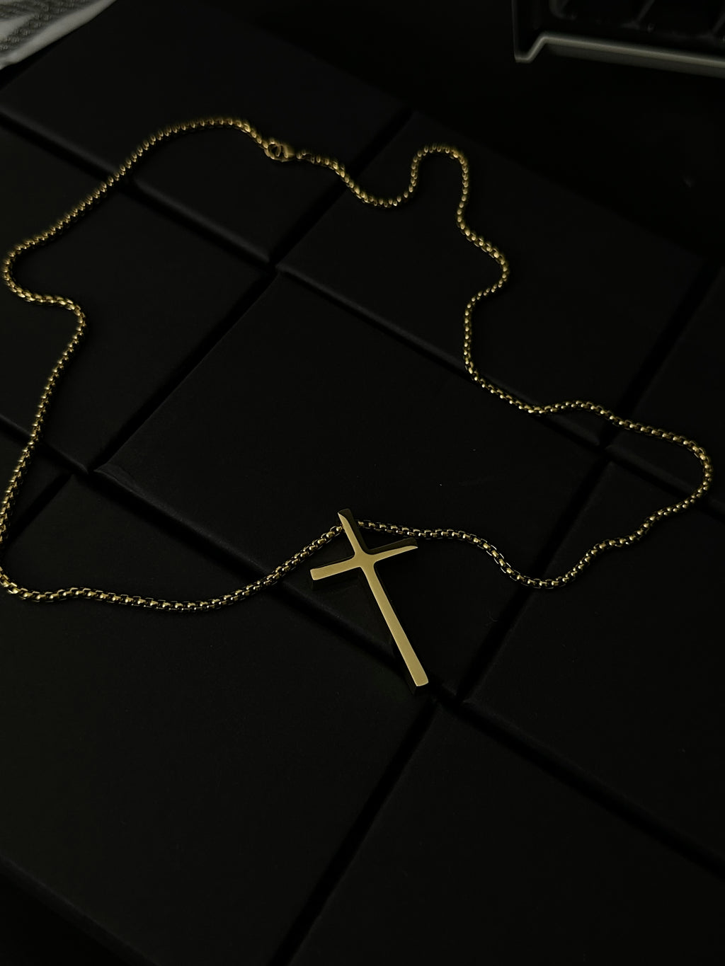 Gold Cross Chain and Pendant