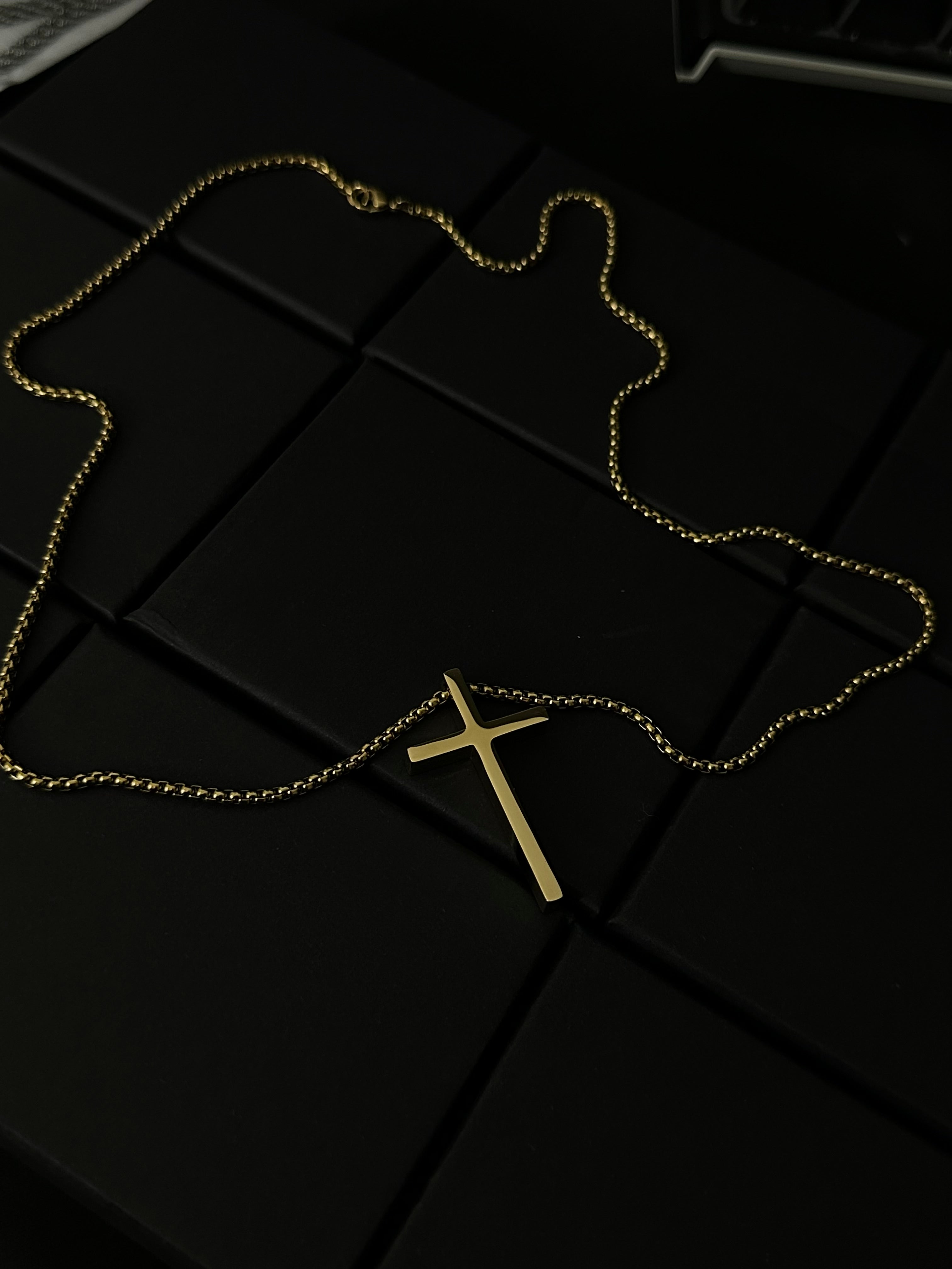 Gold Cross Chain and Pendant